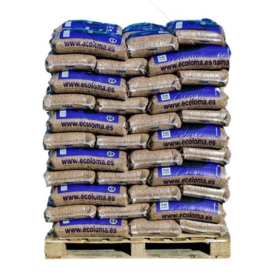 HUESO DE ACEITUNA - 2 Palets de 77 sacos de pellets